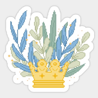 Pixel Crown Sticker